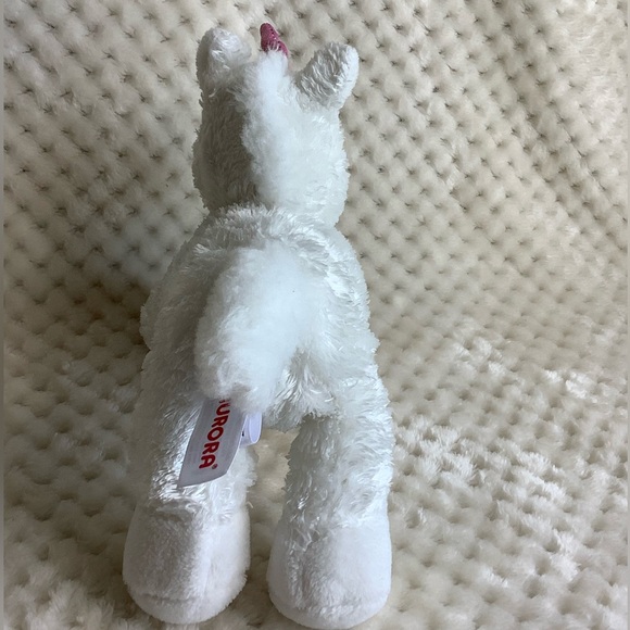Aurora World Plush White Unicorn with Pink Horn Stuffed Animal Toy 🦄 - Picture 8 of 14